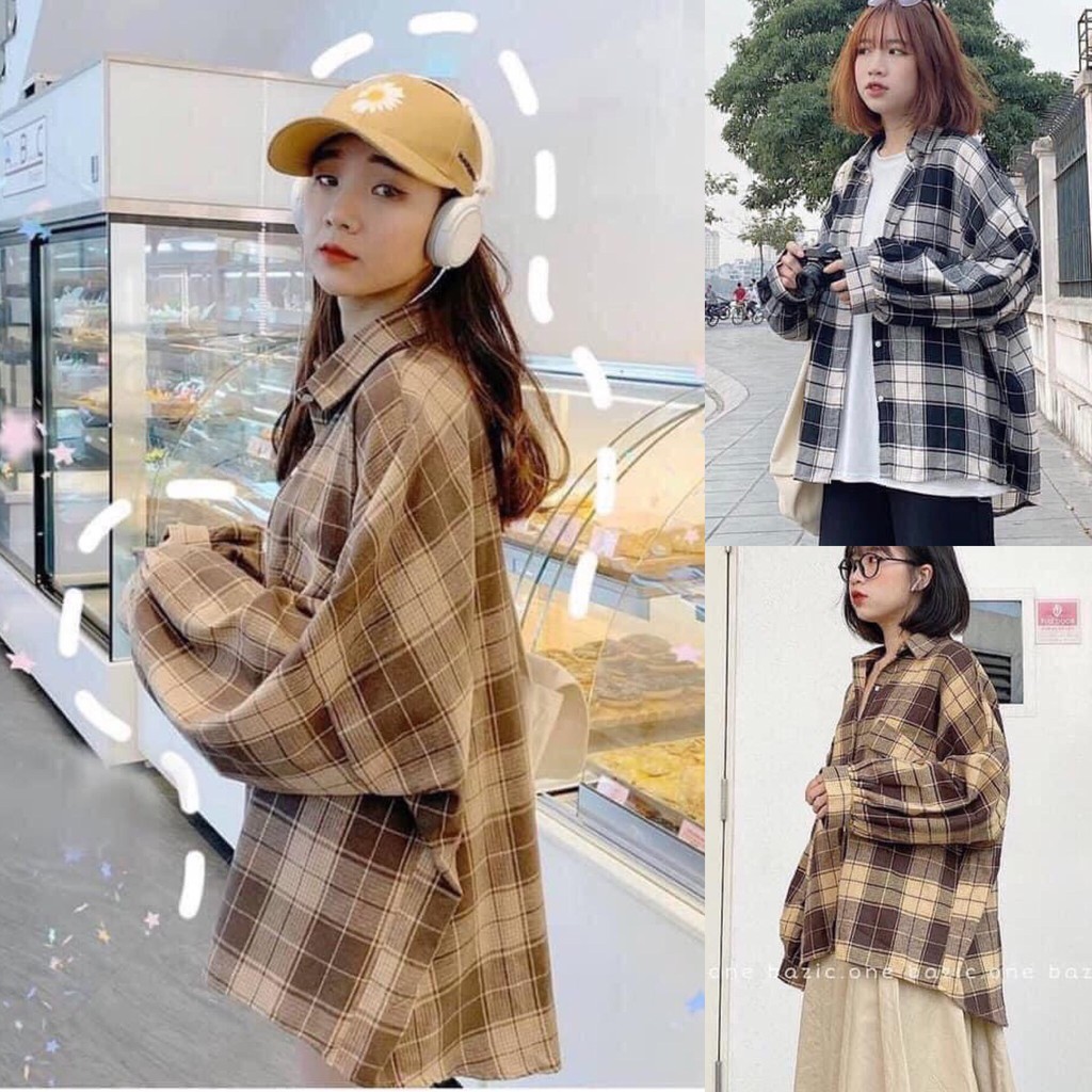 Tổng Hợp Áo Sơ Mi Sọc Caro Nữ Tay Dài Giá Rẻ, Bán Chạy Tháng 8/2023 -  Beecost