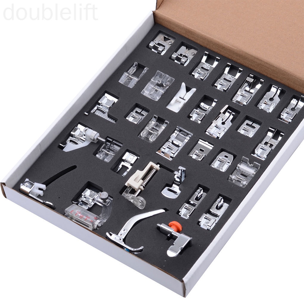 32 Pcs/set Sewing Machine Presser Foot Domestic Sewing Machine Feet Assorted Kit Replacement for Brother doublelift store