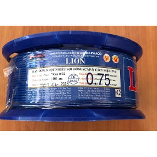 Dây điện đơn ruột mềm lion vcm 0.75