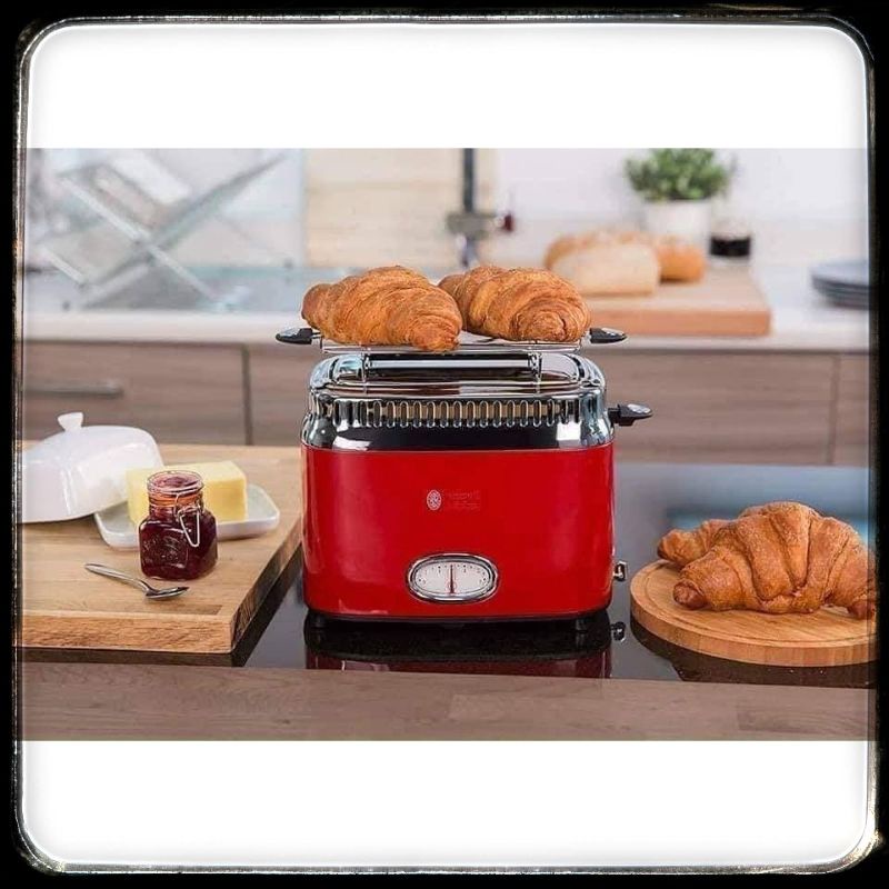 [Mã ELHADEV giảm 4% đơn 300K] MÁY NƯỚNG BÁNH MÌ RUSSELL HOBBS TOASTER RETRO (Nhập Đức)