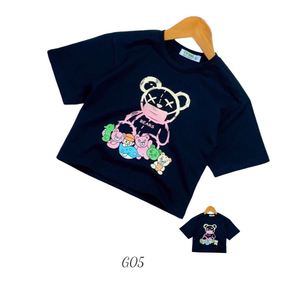 Áo Thun Form Lửng Bé Gái G05 Size 8-25kg Sevenporo - G&K Kids
