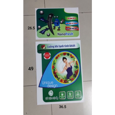 Combo 10 tem dán tủ lạnh không ghi thương hiệu