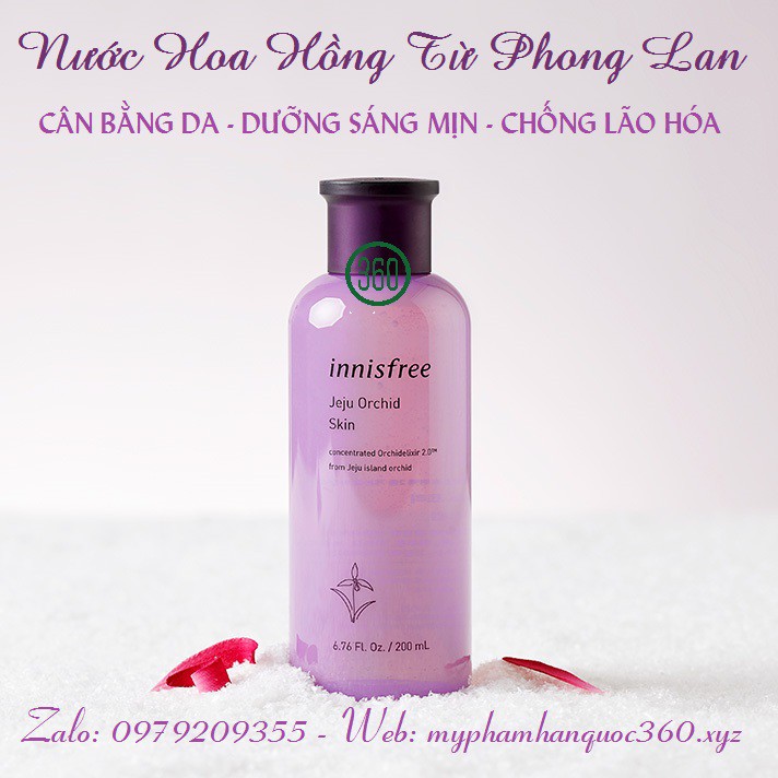 Nước Hoa Hồng Phong Lan Tím Innisfree Jeju Orchid Skin 200ml