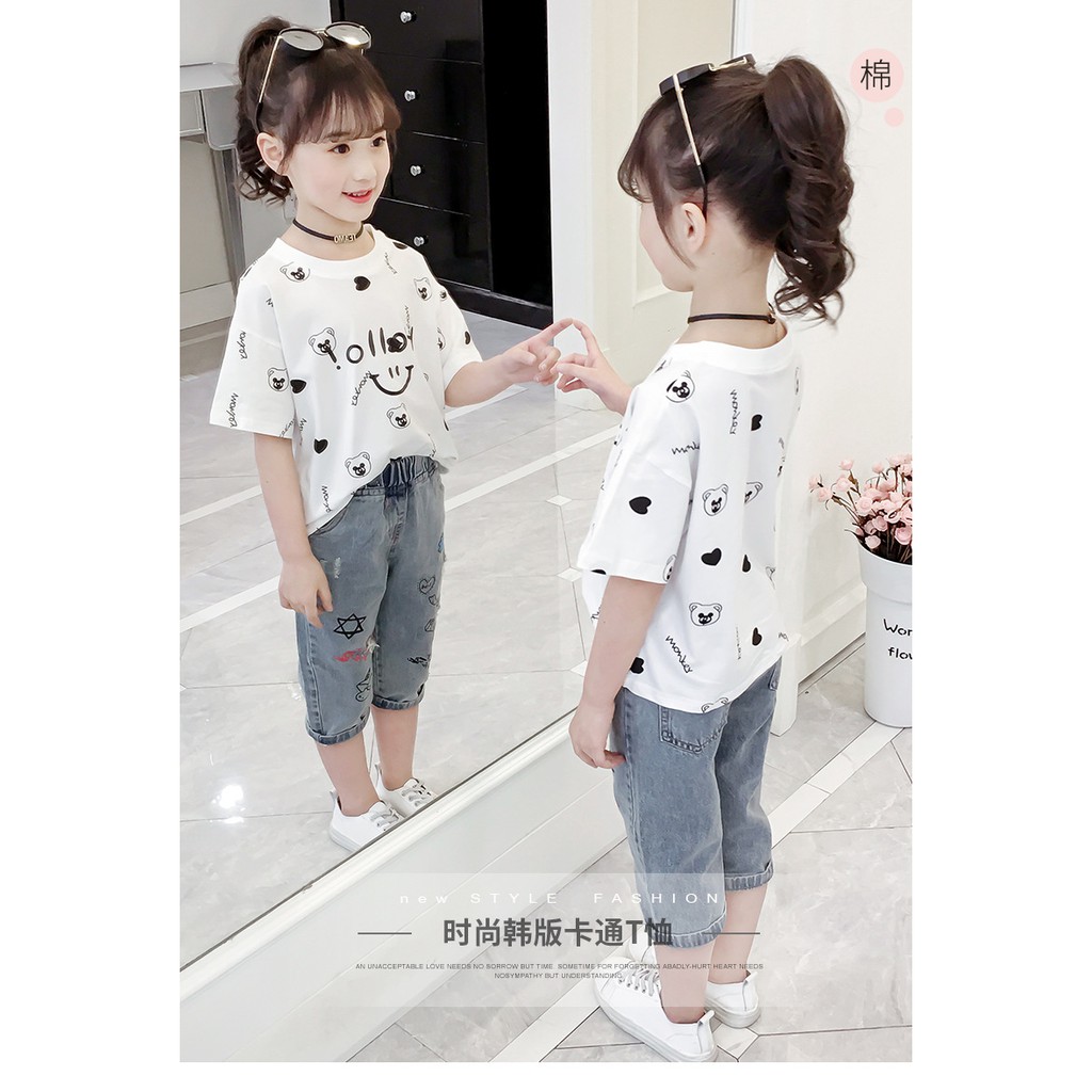 Áo phông in hình ngộ nghĩnh siêu cute dành cho bé gái lớn