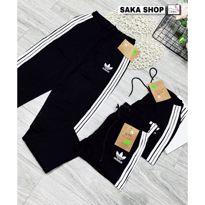 Quần thun umi nữ ôm dài phối viền sọc trắng nhiều size