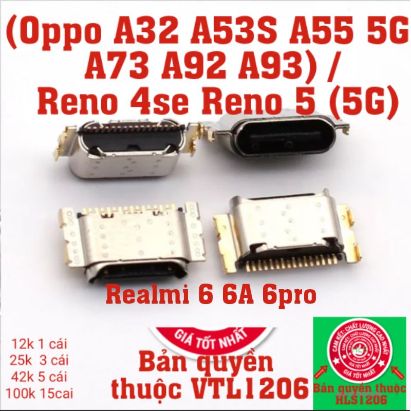 Chân sạc Oppo A32 52 72 76 92 Zin bảo hành