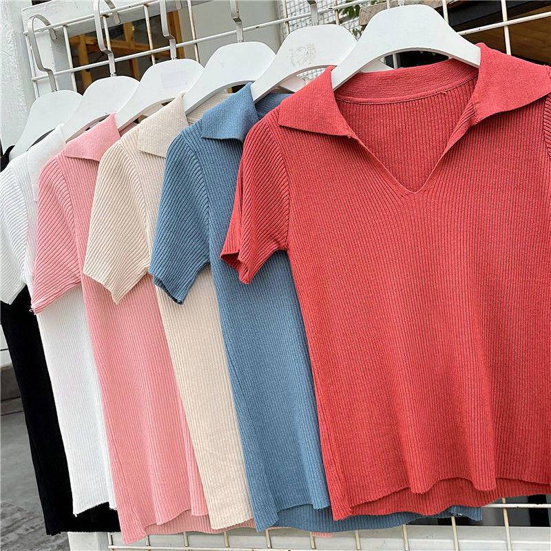 Áo Thun POLO Ngắn Tay Phong Cách Hàn Quốc Dành Cho Nữ