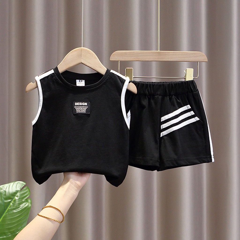Bộ quần áo cho bé trai, Bộ sát nách kẻ sọc cho bé trai chất  cotton cho bé từ 7-18kg - LILA KIDS