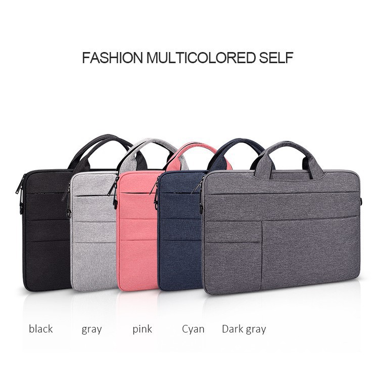 Túi đựng laptop nhiều ngăn chống sốc chống thấm nước có dây đeo vai cho kích thước 13.3 / 14.1 / 15.6
