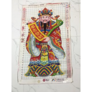 Tranh thêu thành phẩm ông thần tài