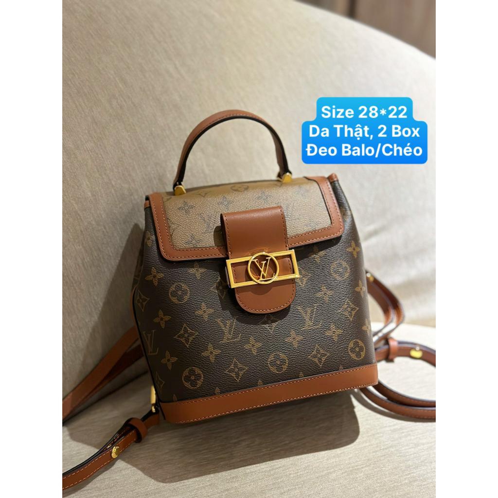 Balo LV Dauphine PM Backpack Da Thật Size 28 Full 2 Box