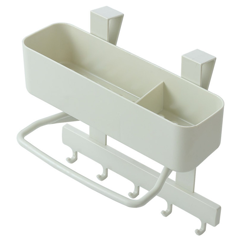 Khay Để Đồ J9 Trước Cửa Tủ Bếp Kiêm Móc Treo Khăn, Treo Đồ (Giao Màu Ngẫu Nhiên)