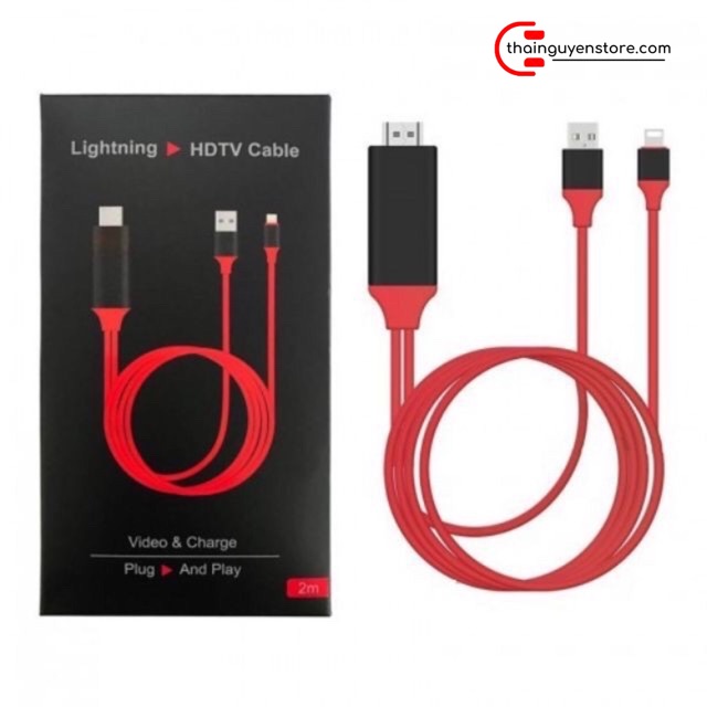 Cáp HDMI cho Iphone/Ipad lên tivi, cáp kết nối điện thoại với ti vi, dây kết nối ti vi với điện thoại