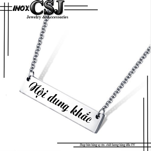 DÂY CHUYỀN INOX THẺ CHỮ NHẬT KHẮC THEO YÊU CẦU
