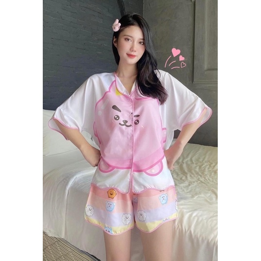 Set Pijama Mặc Nhà Đùi Hình Nhiều Mẫu Ảnh Thật-Clip Thật
