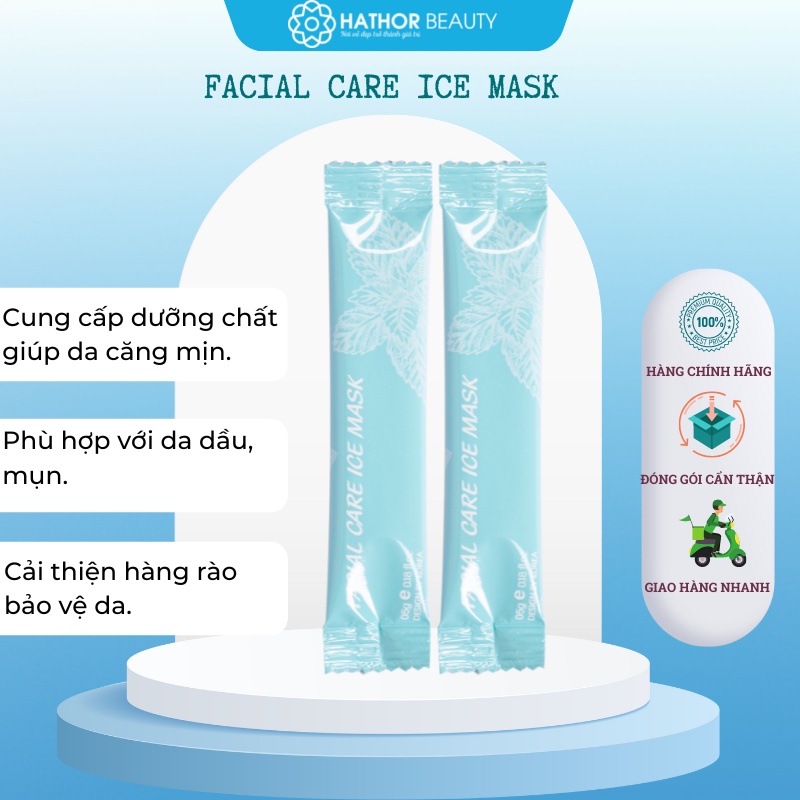 Mặt nạ dưỡng ẩm kiềm dầu Hathor Beauty dạng gel giúp mờ thâm sáng da giảm mụn hiệu quả chính hãng Hộp 20 gói/ 3g