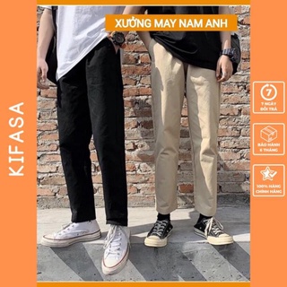 Quần Ống Suông Kaki Nam Nữ Unisex Basic Ulzzang, Quần Baggy Kaki Ống Suông Phong Cách !