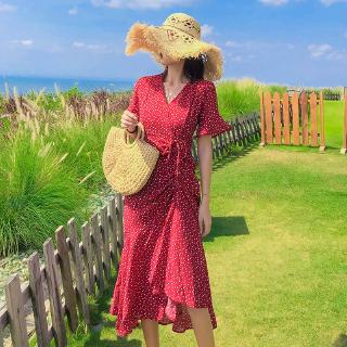 Đầm Ngắn Tay Thời Trang Thanh Lịch Kiểu Pháp Cho Nữ