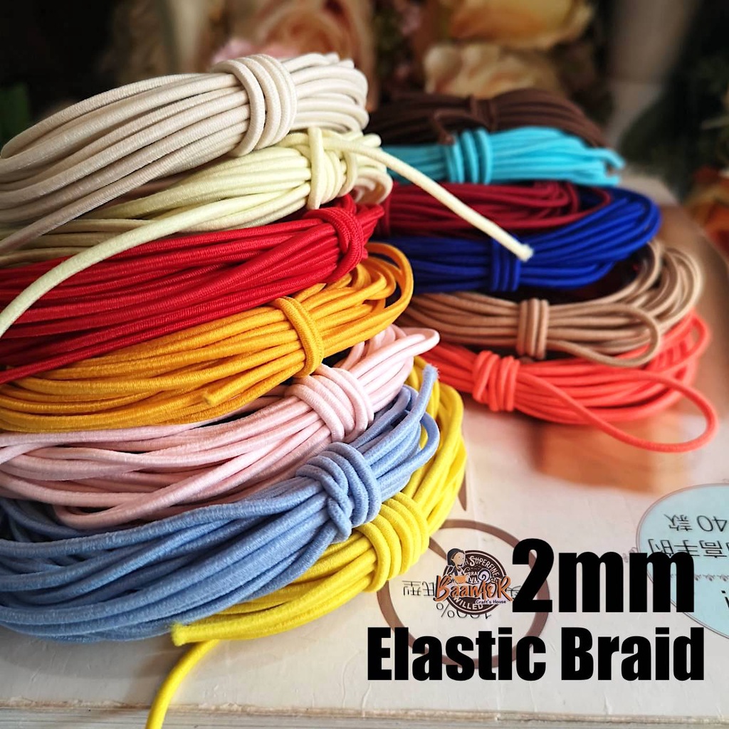 Dây thun 2mm Dây tròn Màu đa năng Kích thước 2 Mm Cắt thành miếng Chiều dài 450 Cm / 2mm Cao su