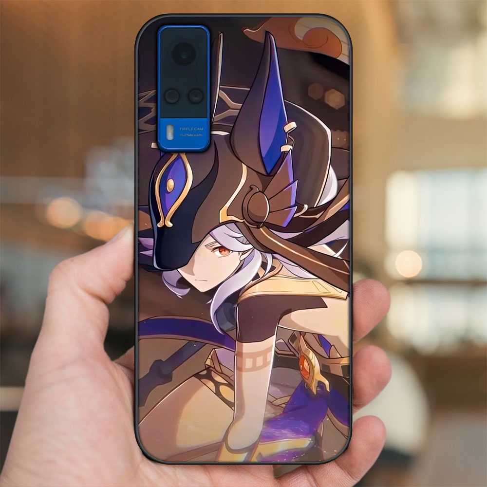 Ốp lưng Vivo Y51 2020, Y53s viền đen in hình Cyno Genshin Impact