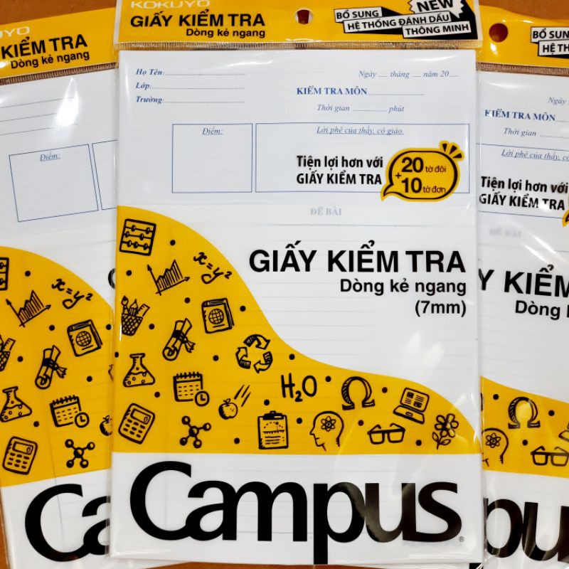 Tập giấy kiểm tra cấp 2 campus