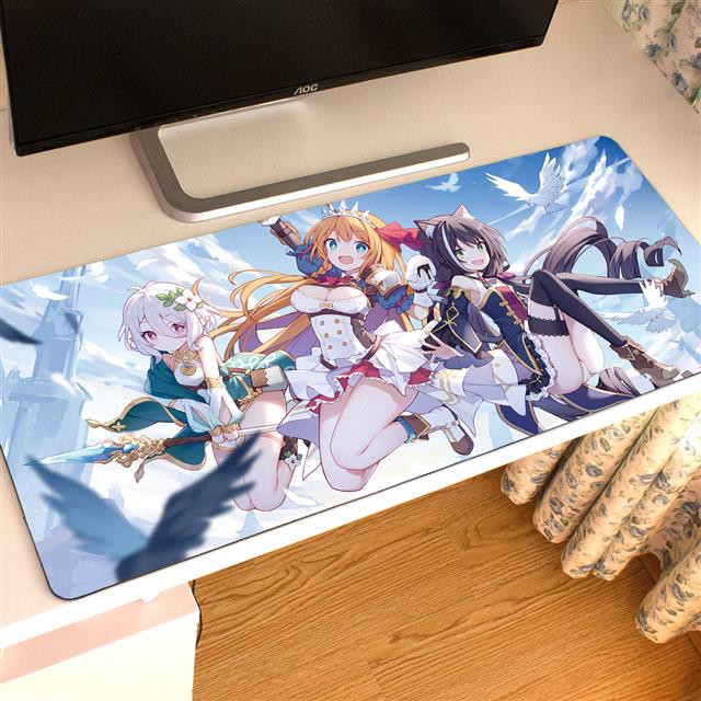 ♜☸♨Mouse pad oversized princess connect peripheral princess connect table anime keyboard mouse table mat