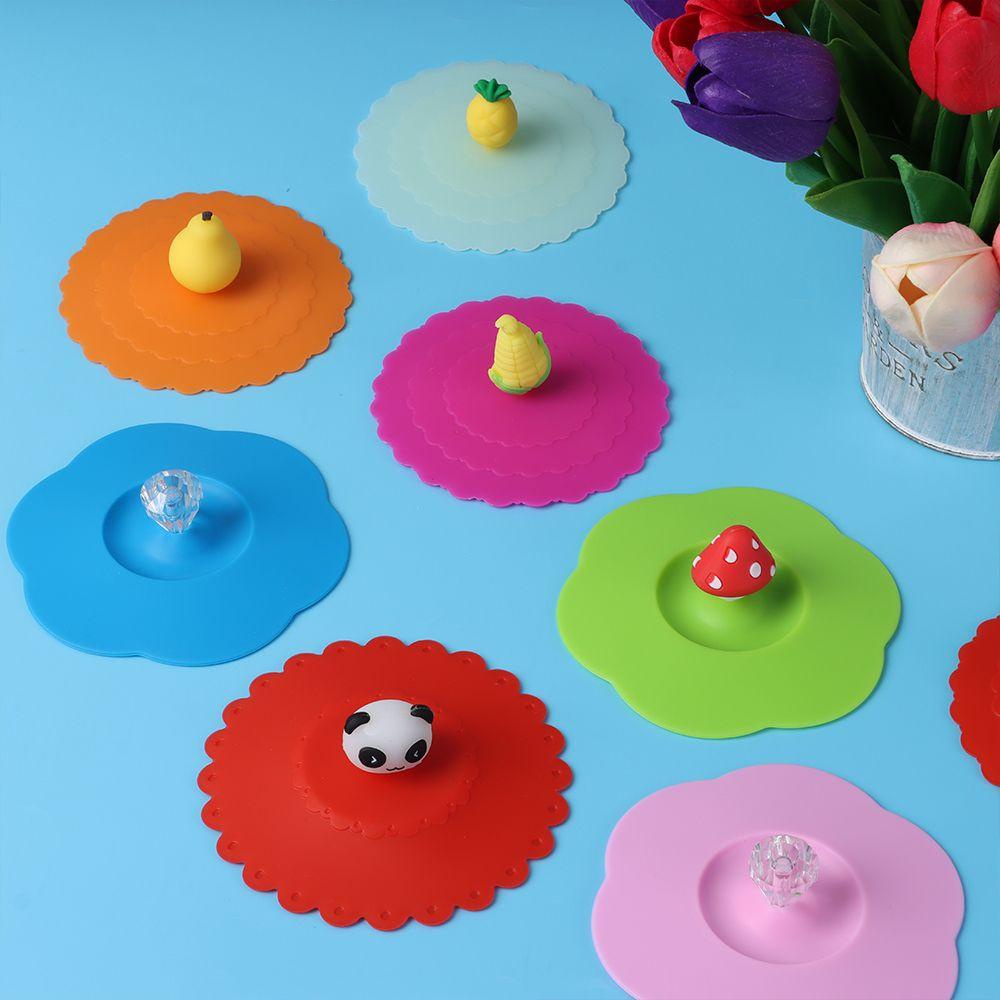 KUNHEV Nắp Đậy Cốc Trà / Cà Phê Bằng Silicone Chống Bụi Hình Hoa Mẫu Đơn