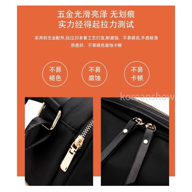 Túi xách nữ Túi đeo chéo vai màu đen/hồng chống nước phong cách Hàn Quốc cho nữ-74