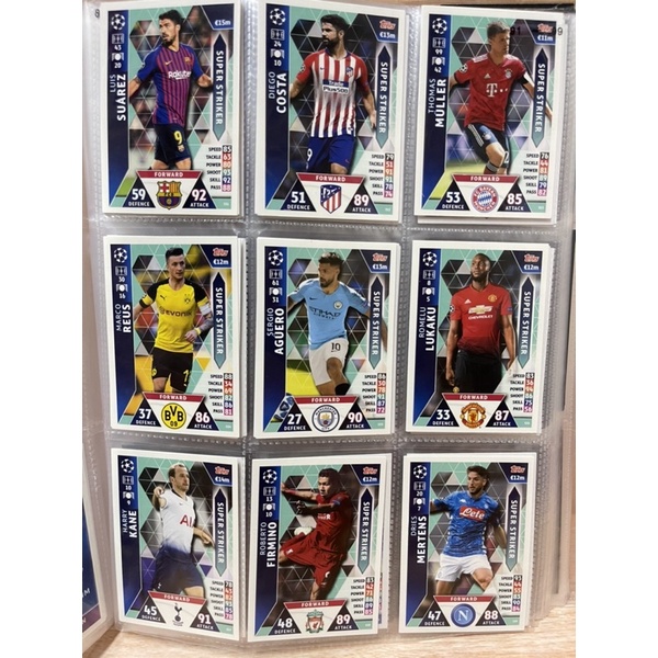 Thẻ Match Attax Champion League 18/19 Full set trong Mega Tin ( k bán lẻ )