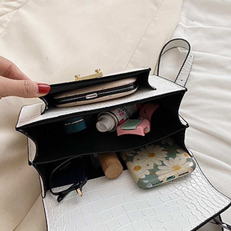 IELGY Túi Đeo Vai Vân Da Cá Sấu Bằng Lụa Thời Trang Cho Nữ