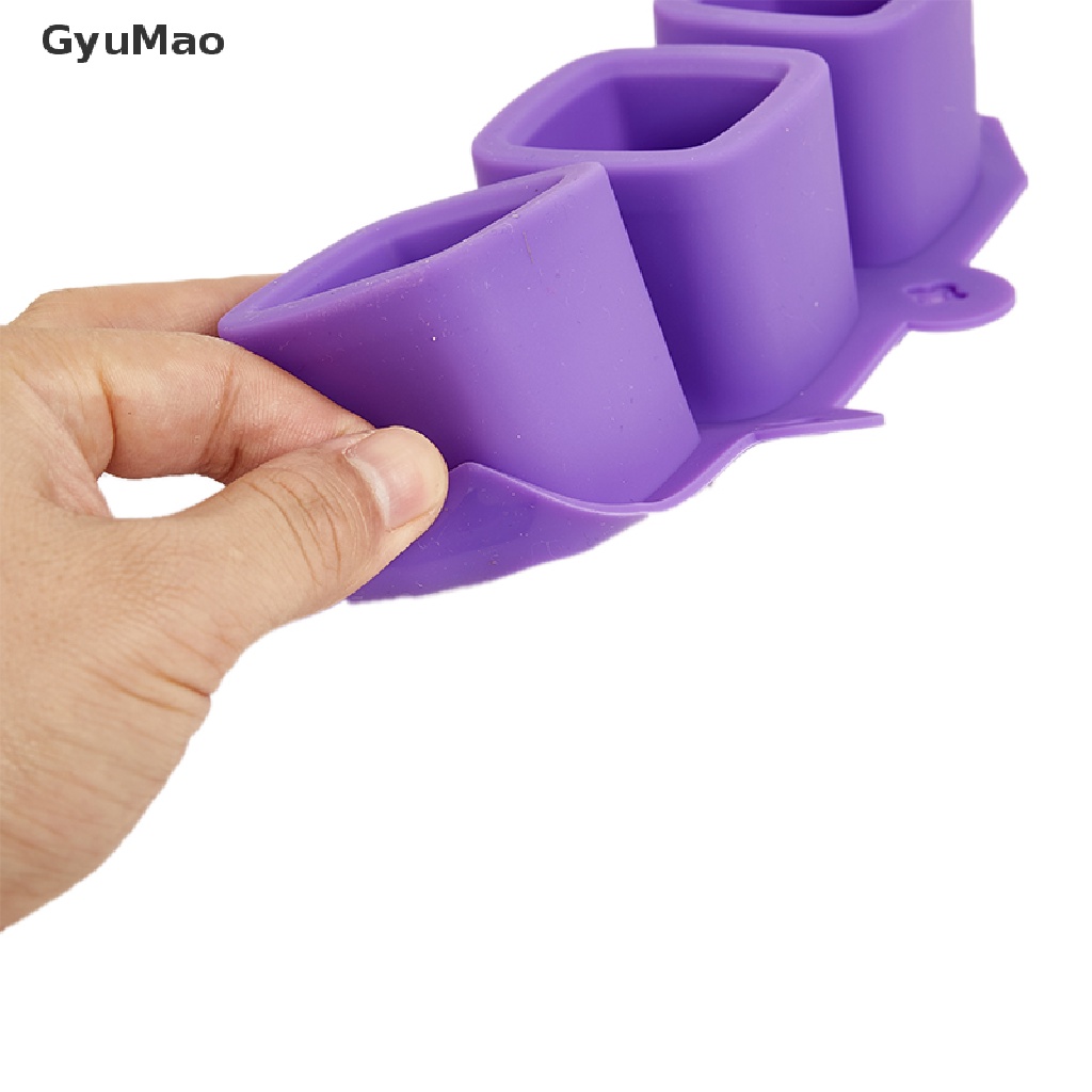 Khuôn Silicone 3 Lỗ Hình Vuông Làm Chậu Hoa DIY
