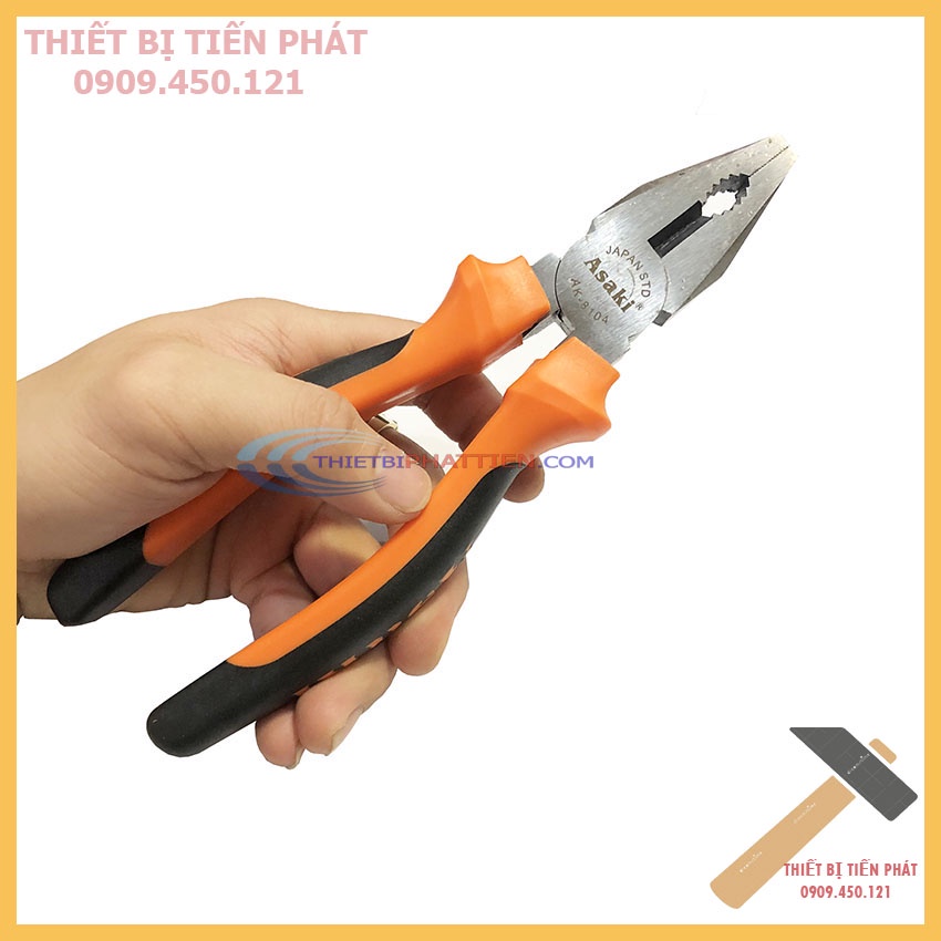 Kìm Điện Kìm Răng Cao Cấp Asaki 8'' 200mm Ak-8104 Janpan