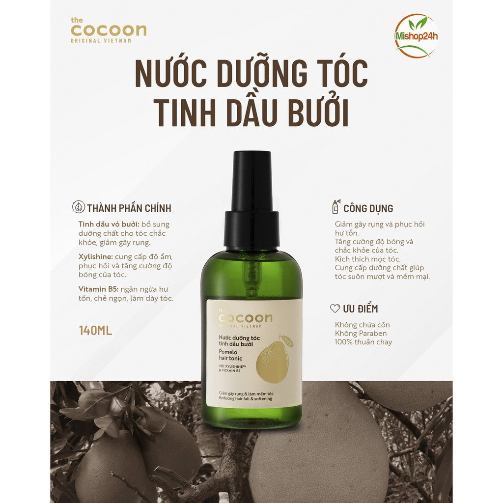 Combo 2 chai Nước Dưỡng Tóc Tinh Dầu Bưởi Cocoon 140ml | BigBuy360 - bigbuy360.vn