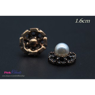 Charm đá ghi 16mm phụ kiện thời trang, gắn lên phụ kiện tóc, làm phụ kiện nơ bờm kẹp tóc, DIY, handmade