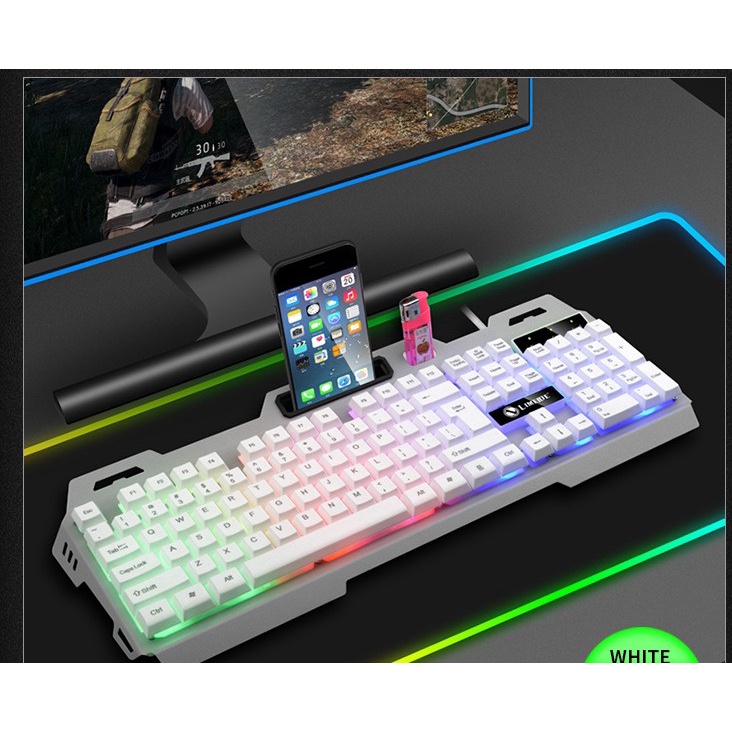Bộ Bàn Phím Limei T19 Kèm Chuột Máy Tính Có Dây Chuyên Game Có Đèn LED Phát Sáng Thiết Kế Hiện Đại Phong Cách
