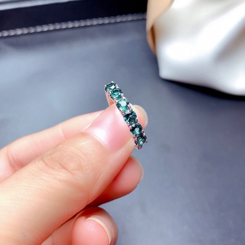 ❤ Nhẫn Hở Mạ Bạc 925 Hình Chim Công Đính Đá Topaz Thời Trang Hàn Quốc Cho Cặp Đôi