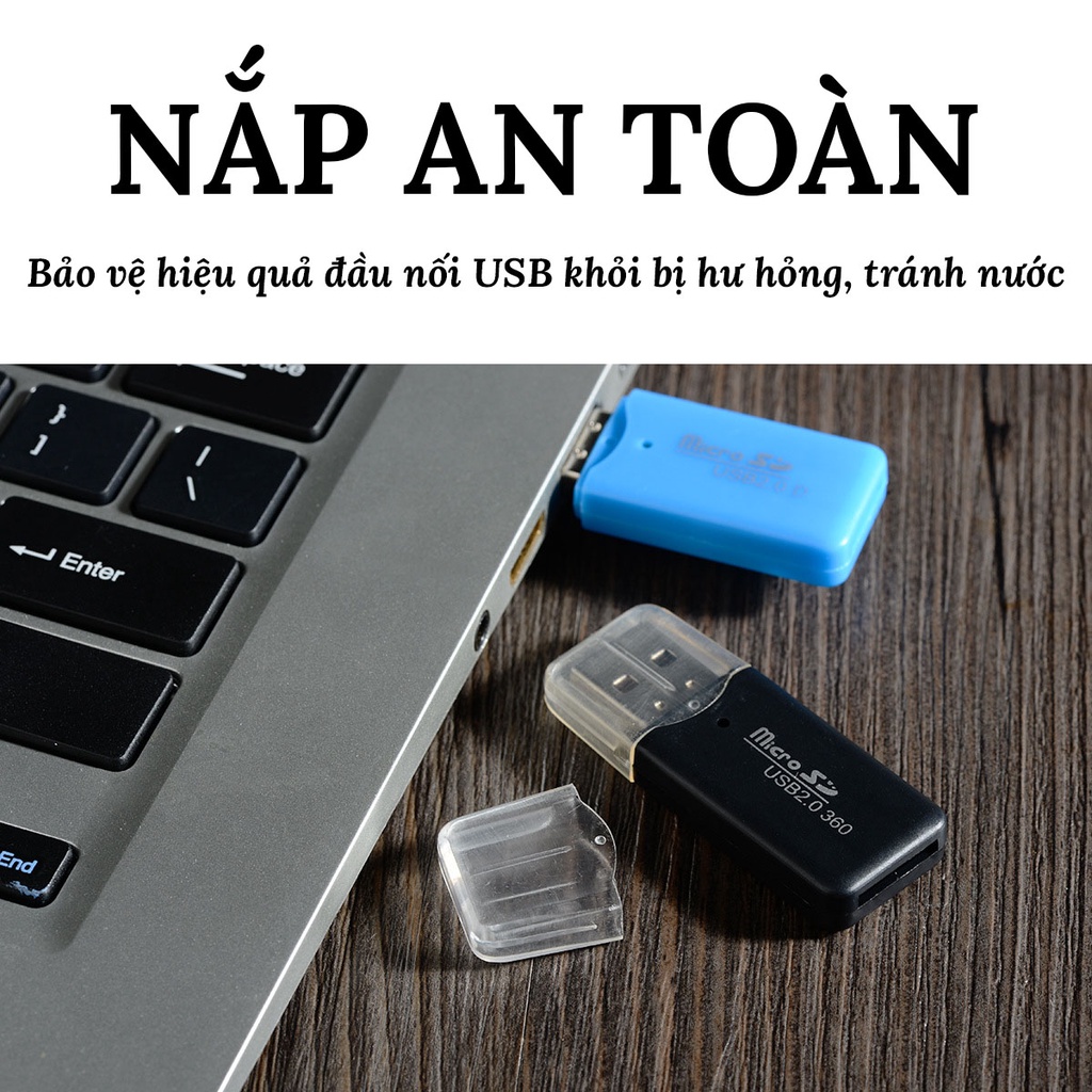 Đầu Đọc Thẻ Nhớ Cổng USB 2.0 Microsd Tf Chất Lượng Cao CARZONE.TOP