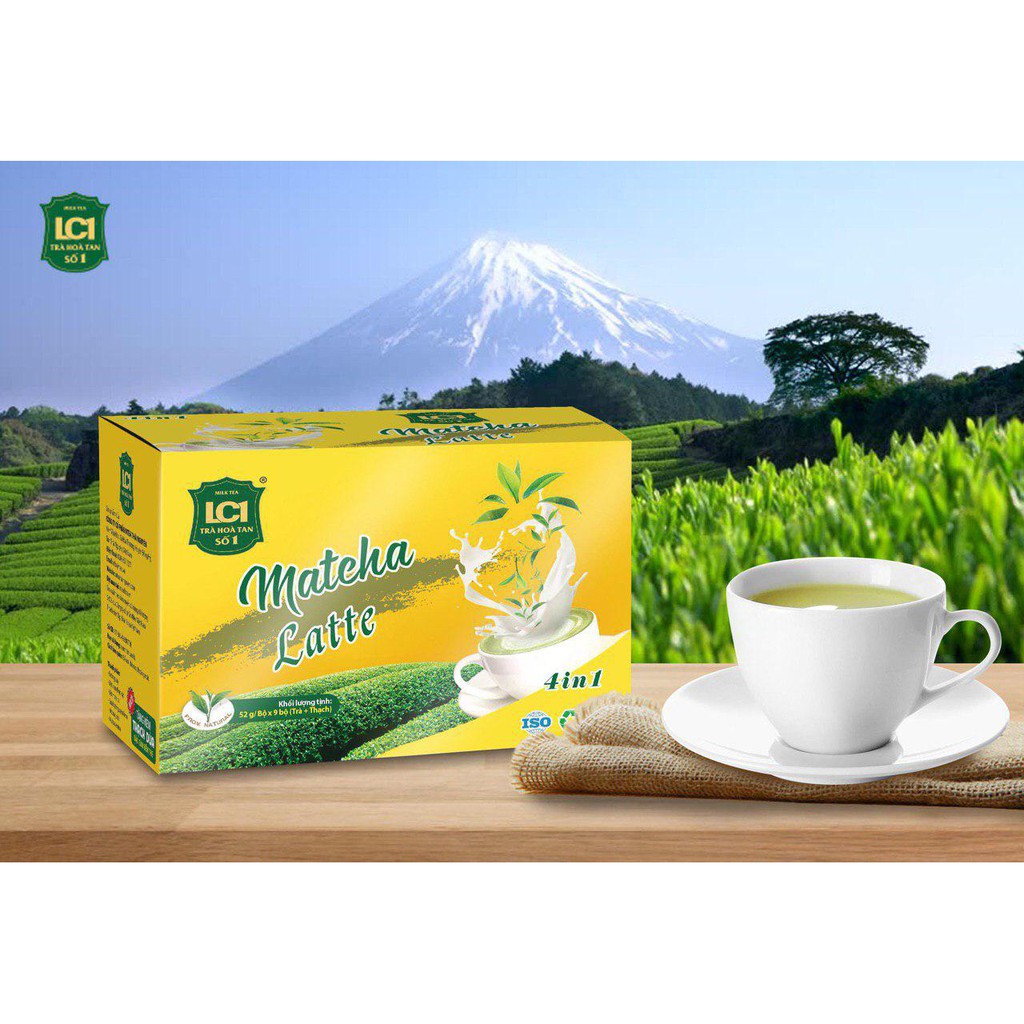 TRÀ SỮA MATCHA LATTE 4 in 1 kèm THẠCH DỪA - Ntea group (2021)