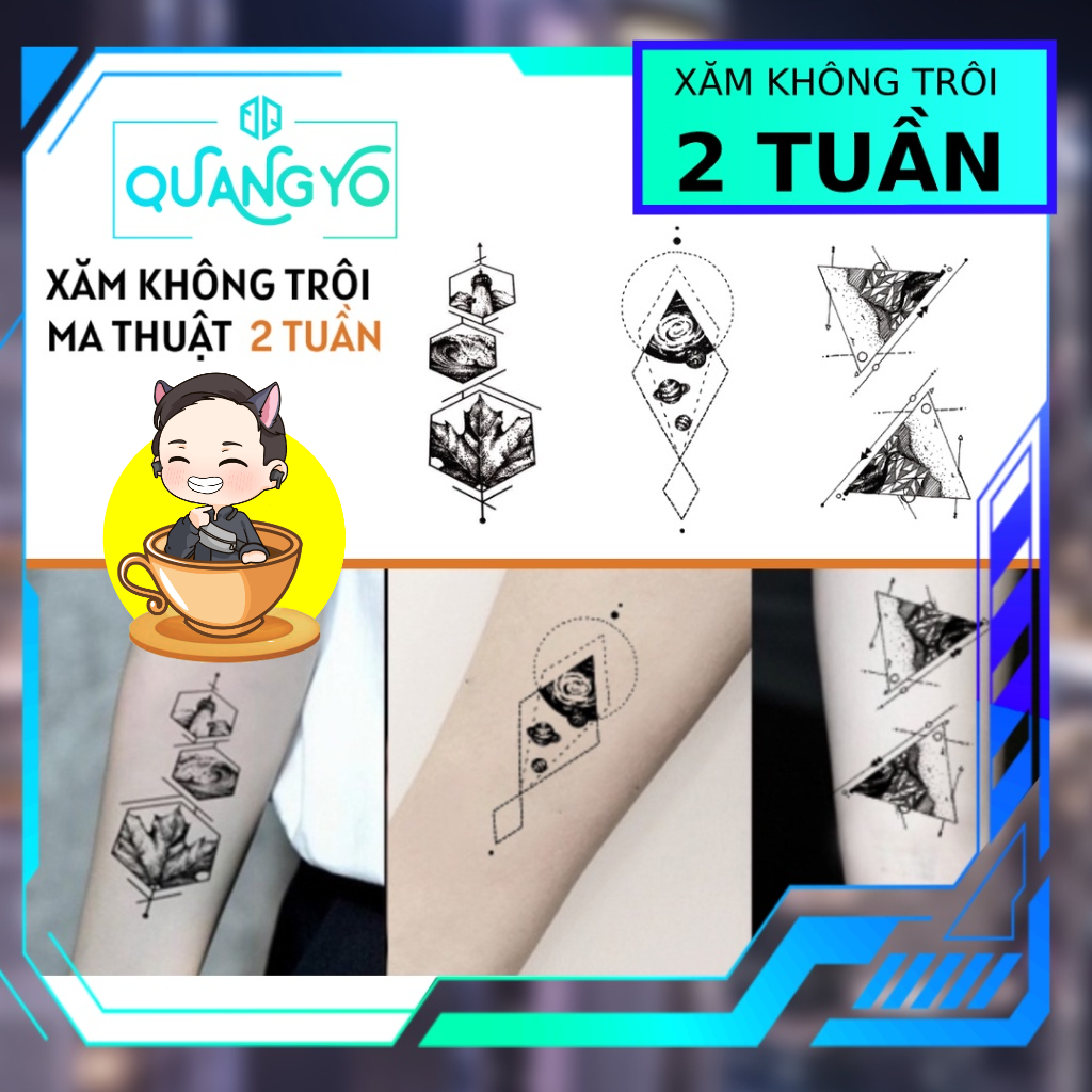 Hình xăm không trôi cánh tay theo 3 chủ đề hoạ tiết tối giản, hiện đại, Xăm giống Inkaholic