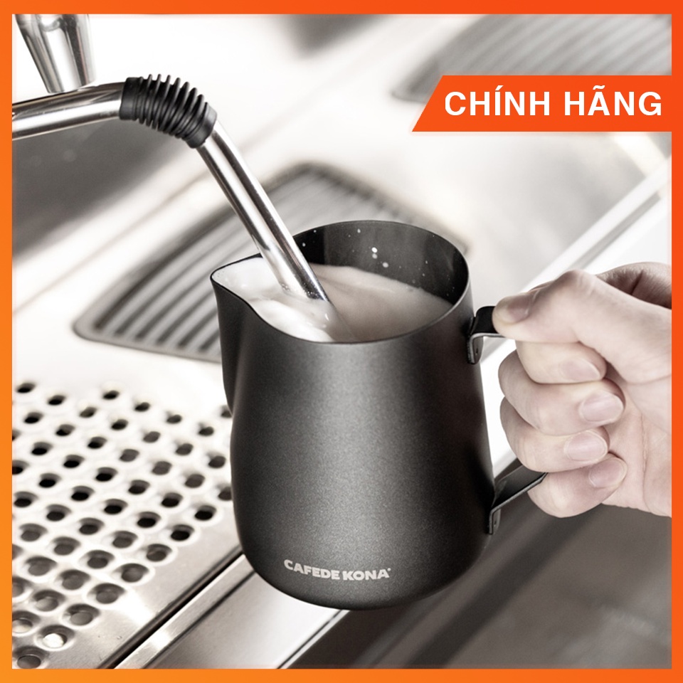 Ca đánh sữa 300ml - 600ml làm Capuchino, Latte Art hãng Cafede Kona