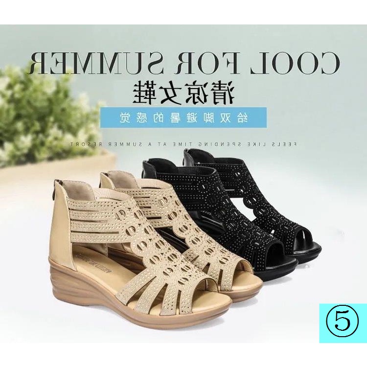 Giày Sandal Đế Mềm Hở Ngón Đính Đá Mẫu 2021 Thời Trang Mùa Hè Cho Nữ
