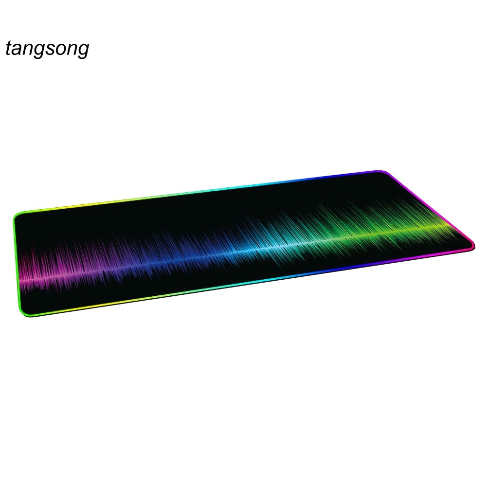 Tang_ LED RGB Backlight Map Snow Lion Light Pattern Desktop Gaming Mouse Pad Cushion