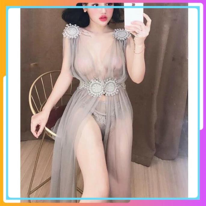 Váy ngủ cosplay thiên thần dáng dài gợi cảm, [nile] đầm ngủ quảng châu xẻ tà cao cấp chụp ảnh studio siêu thần thái | BigBuy360 - bigbuy360.vn