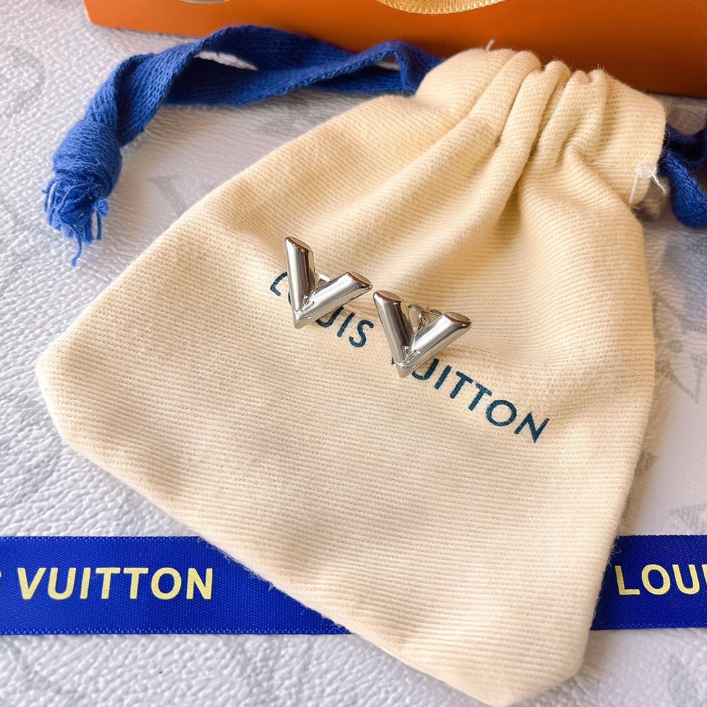 LOUIS VUITTON Bông Tai LV Bằng Thép Titan Thời Trang Cho Nữ
