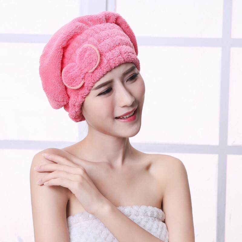 Khăn quấn khô tóc hình san hô Khăn quấn khô tóc hình san hô