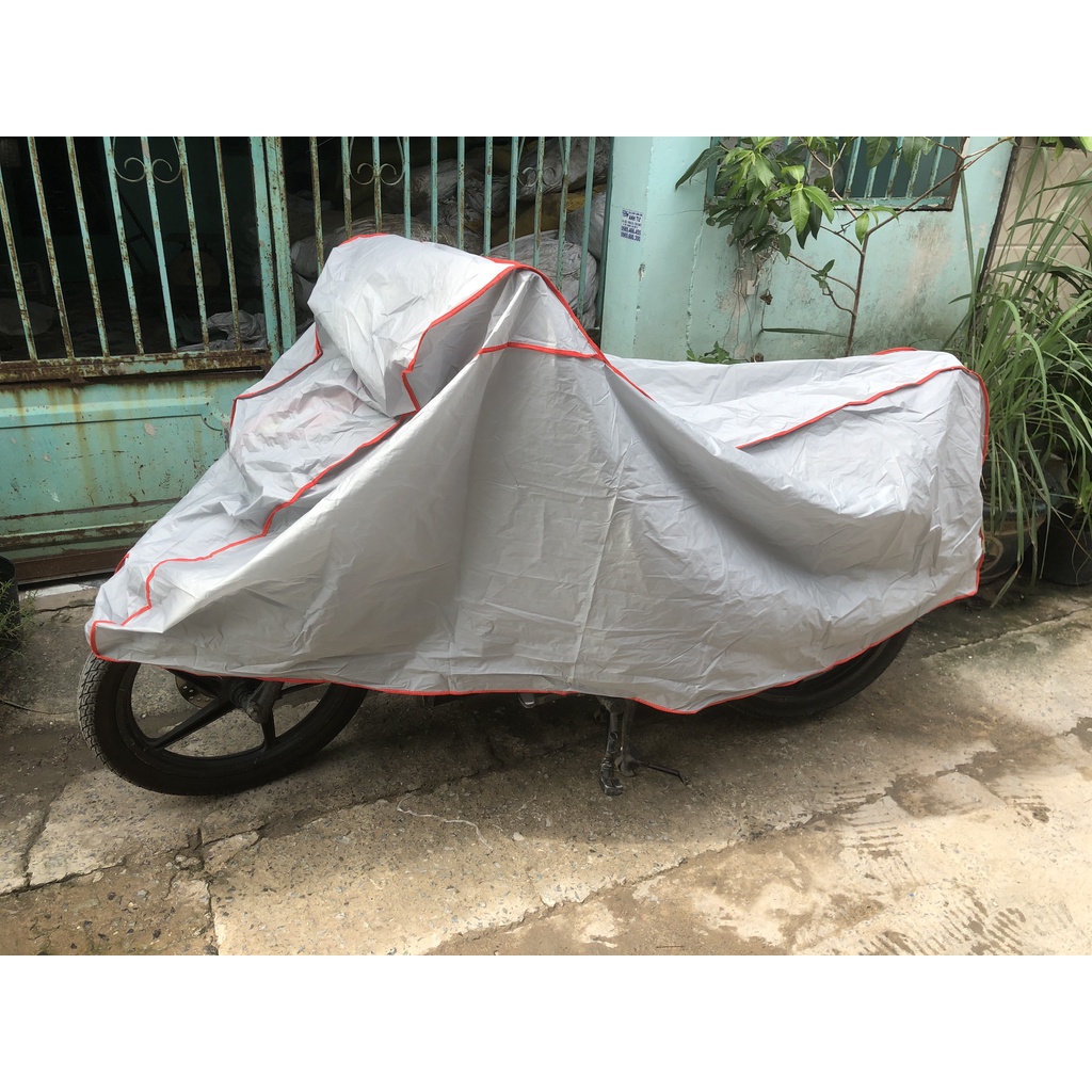 Bạt Trùm Che Hết Xe Máy Vải PE Phủ PU Cao Cấp Nhất Chất Lượng Cao, Chống Rách
