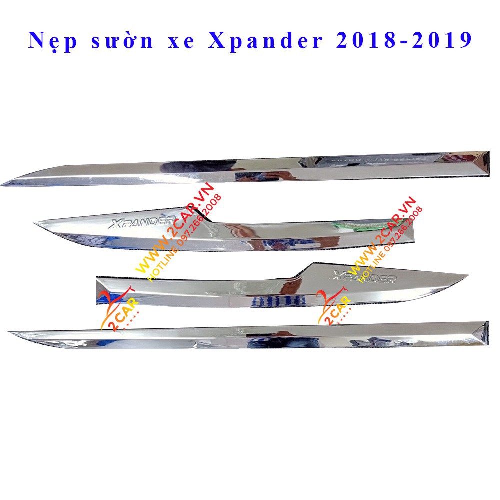 Nẹp sườn xe Mitsubishi Xpander 2018 - 2021 nhựa mạ crom cao cấp