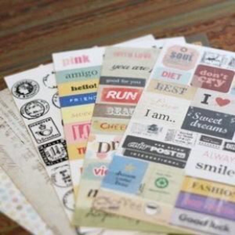 Set 6 miếng sticker trang trí Message