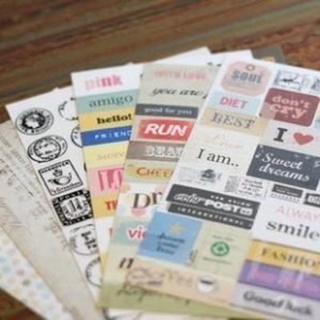 Set 6 miếng sticker trang trí Message