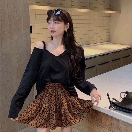 Áo kiểu tay dài cổ chữ V thời trang dành cho nữ